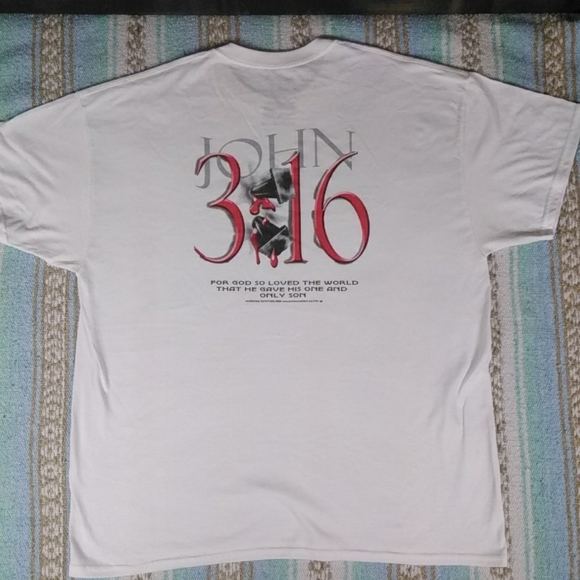 JOHN 3:16 CHRISTIAN OUTFITTERS MENS GRAPHIC TEE SHIRT SIZE XL - Picture 3 of 9
